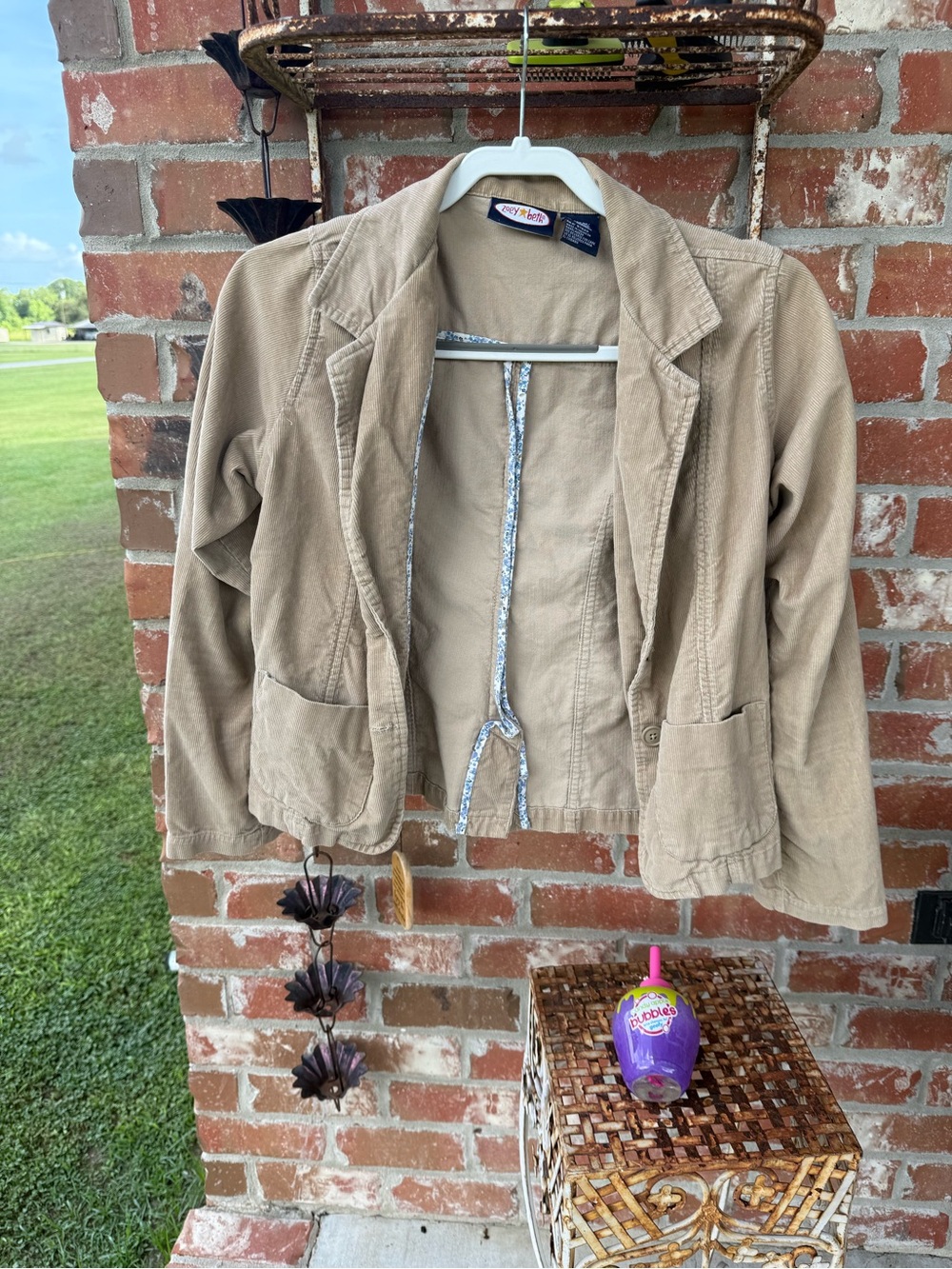 Women's Khaki Casual Blazer Jacket by JoyLab